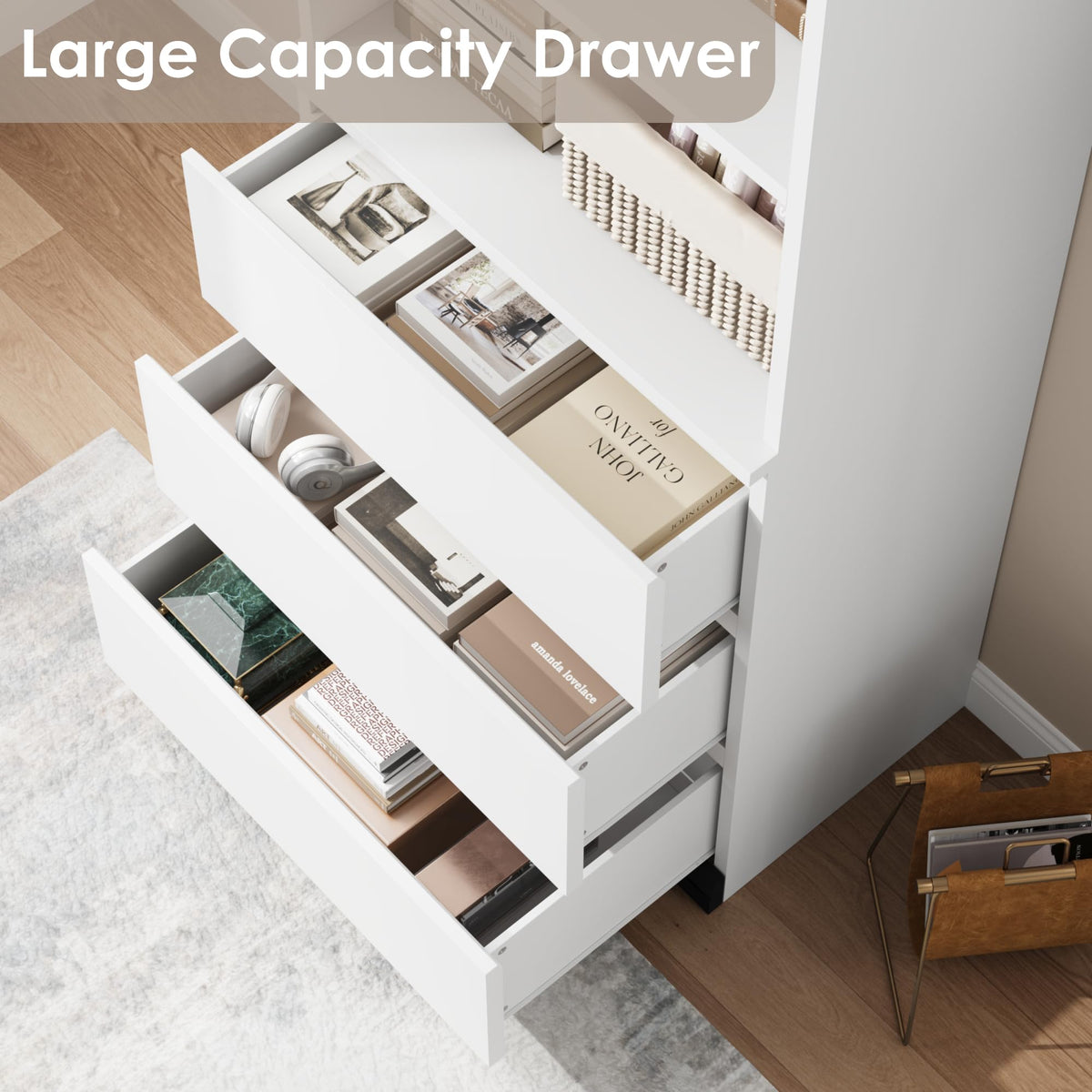 Bookshelf with 3 Drawers