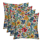 RSH DECOR: Square Throw Pillows Set of 4 | 20” x 20” | All-Weather Spun Fabric | Water and Fade-Resistant | Outdoor Accent Pillows for Patio Furniture | Oakmont Hightown Festival - Made in USA
