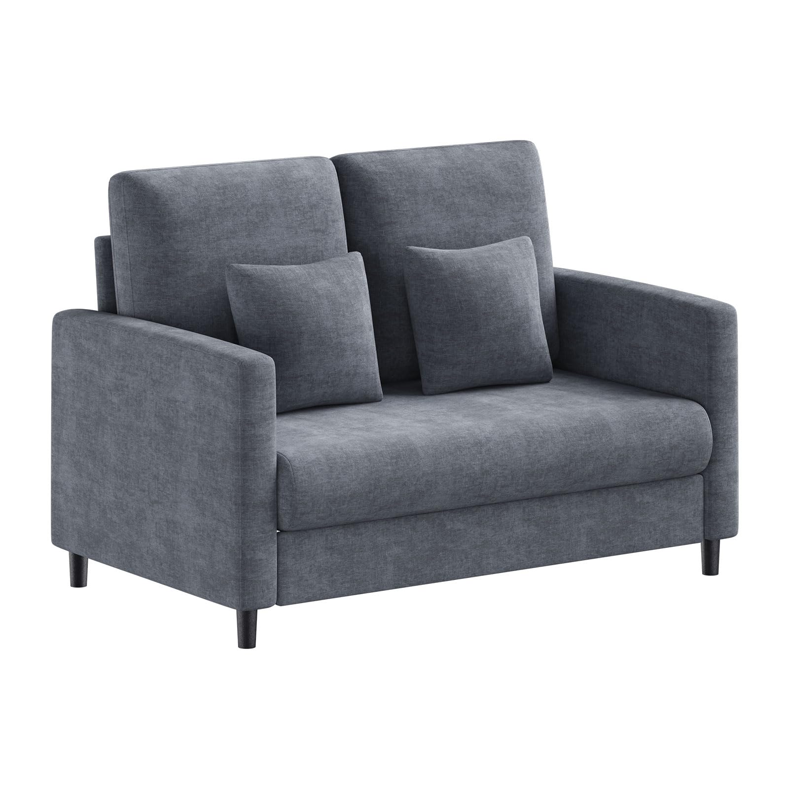 Mid-Century Loveseat Sofa with Pocket Spring Cushion