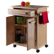 Wood Kitchen Storage Cart with Drawer