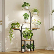 HOOBRO Plant Stand Indoor with Grow Lights, 47.2" Tall Metal Plant Shelf