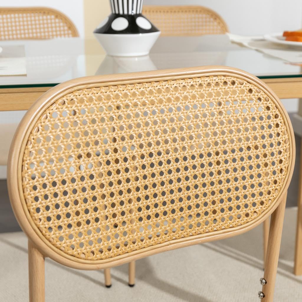 Rattan Dining Chairs, Set of 4