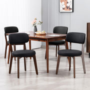 Mid-Century Modern Dining Chair with Rubberwood Frame