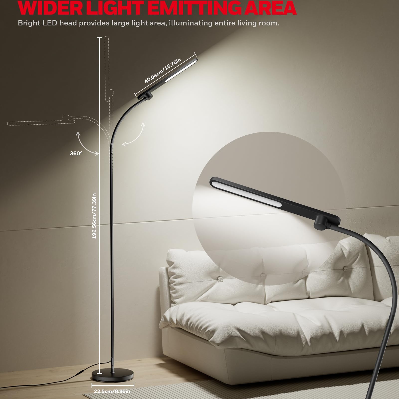 LED Floor Lamp for Reading