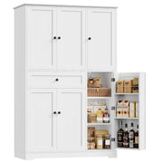 HOSTACK 68" Tall Kitchen Pantry Storage Cabinet with Doors & Shelves, White