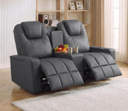 Manual Reclining Loveseat with Console