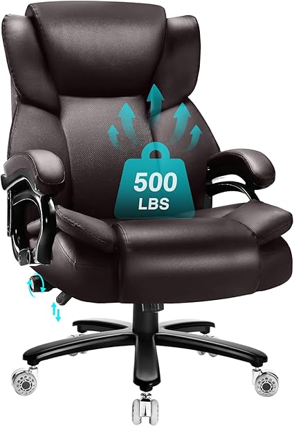 500 lbs Big & Tall Office Chair with Adjustable Lumbar Support