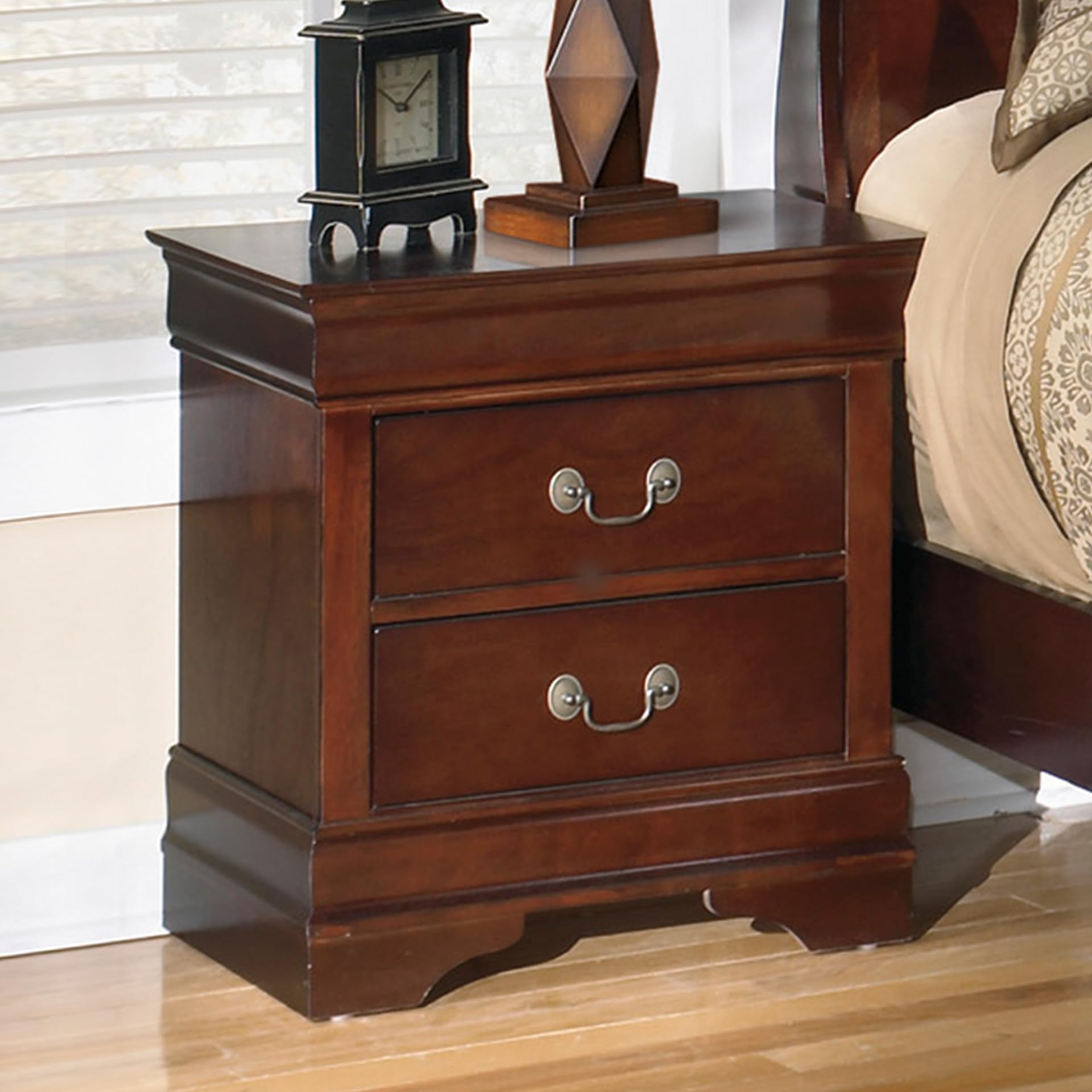 2-Drawer Nightstand with Louis Philippe Moulding