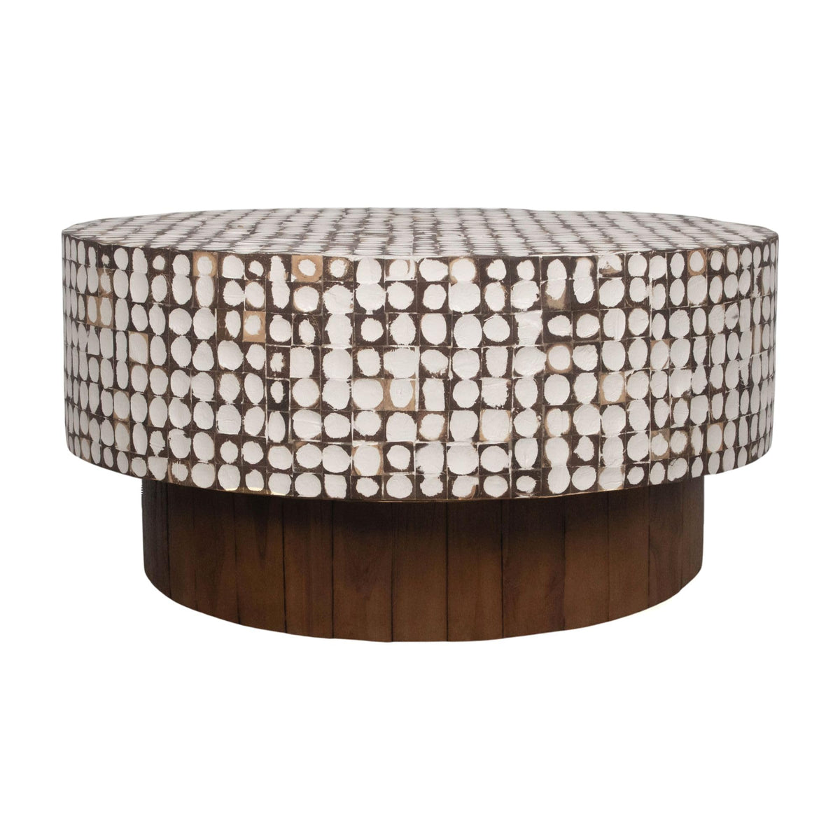 White Round Pedestal Coffee Table