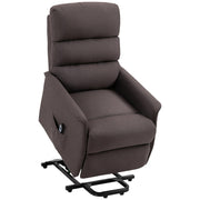 HOMCOM Power Lift Recliner Chair for Elderly, Easy Assembly, Fabric, Brown