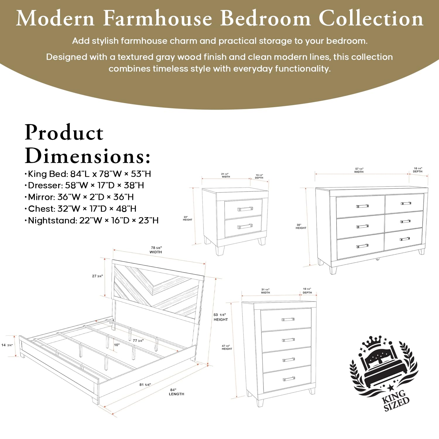 Farmhouse 6-Piece Bedroom Set