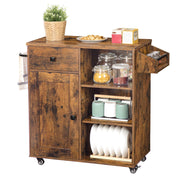 Rolling Kitchen Island Cart with Storage