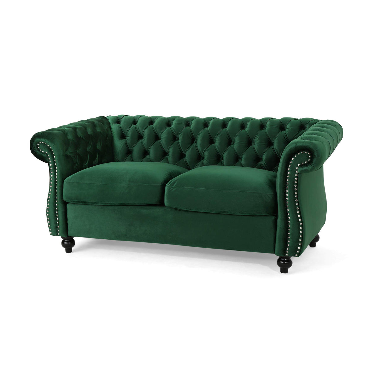 Velvet Chesterfield Loveseat