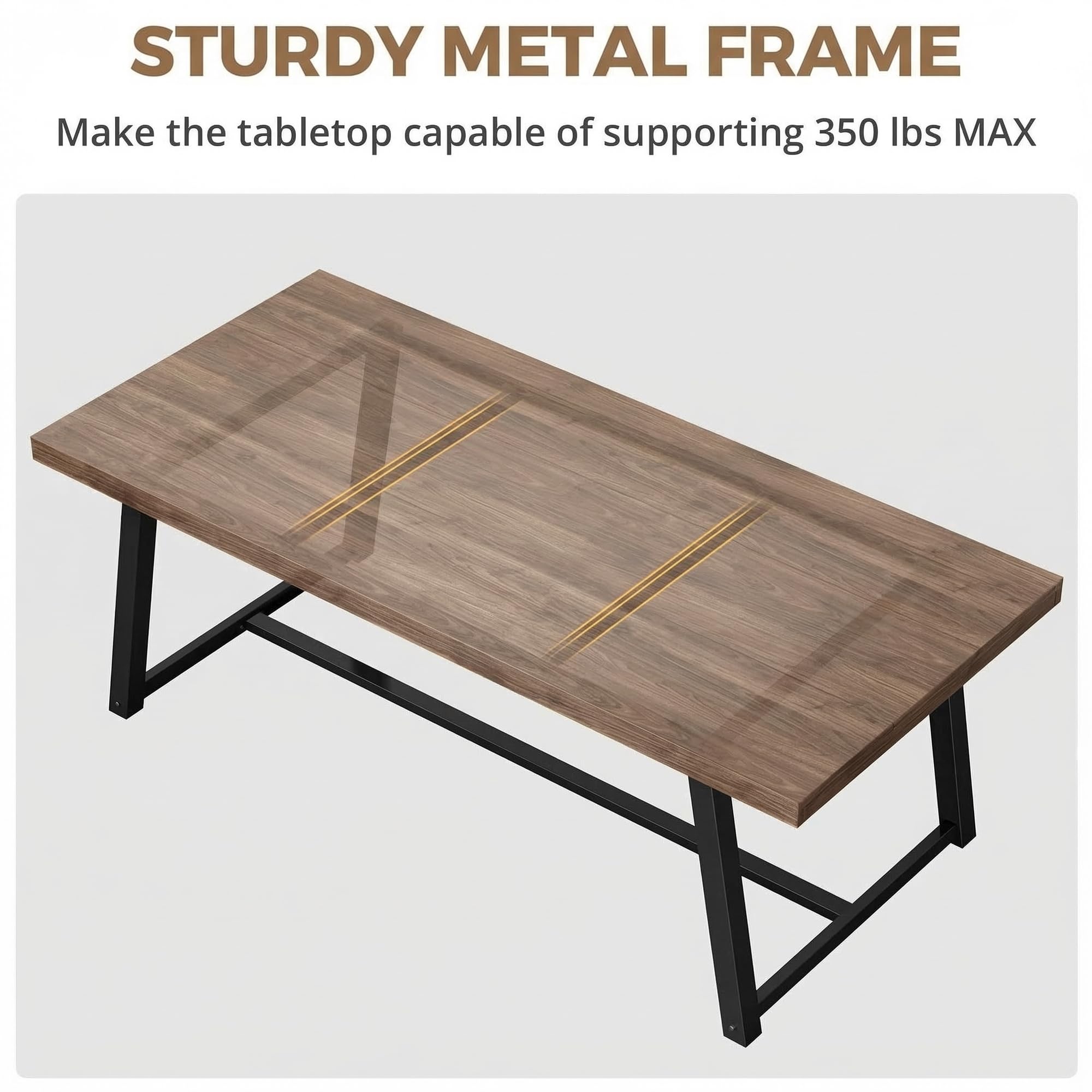 71" Rectangular Dining Table for 6–8