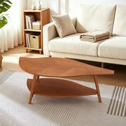 DURISEN Leaf Coffee Table with Storage,Mid Century Modern Coffee Table