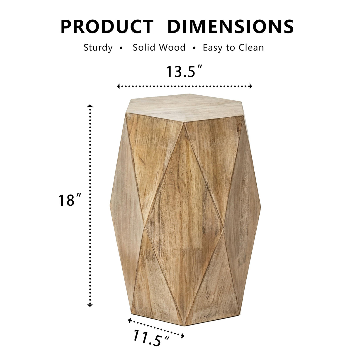 Wood Farmhouse End Table