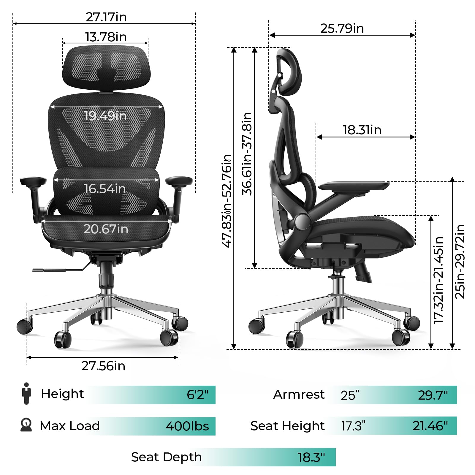 Ergonomic High-Back Mesh Office Chair