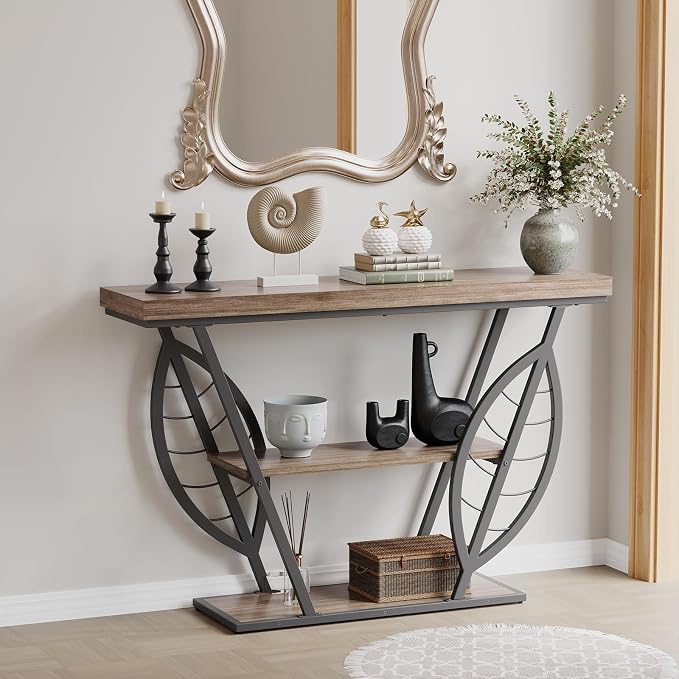 3-Tier Leaf Console Table