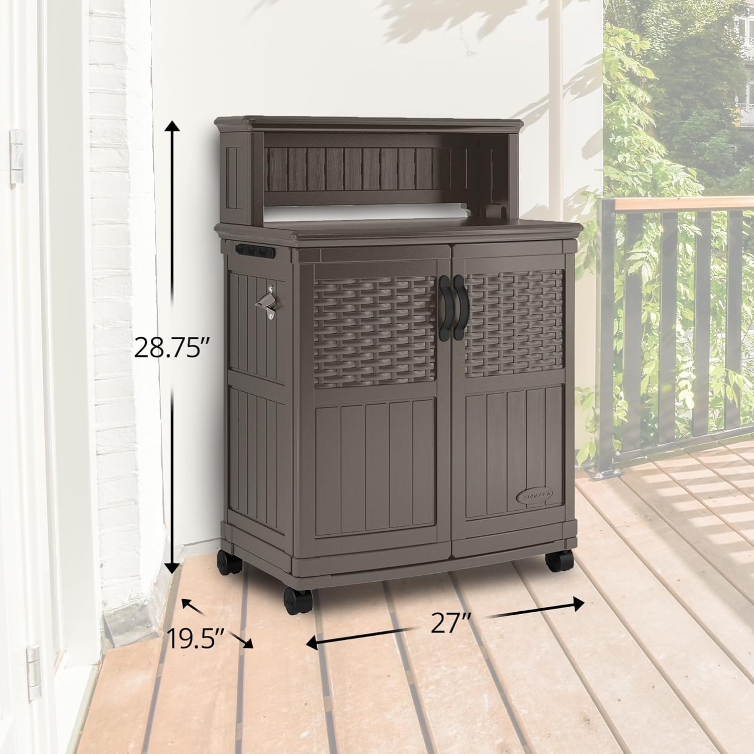 Outdoor Prep Station with Storage Cabinet