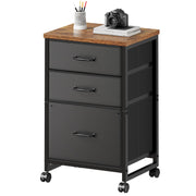 Maihail 3 Drawer Mobile File Cabinet on Wheels Fits A4 Size for Home Office
