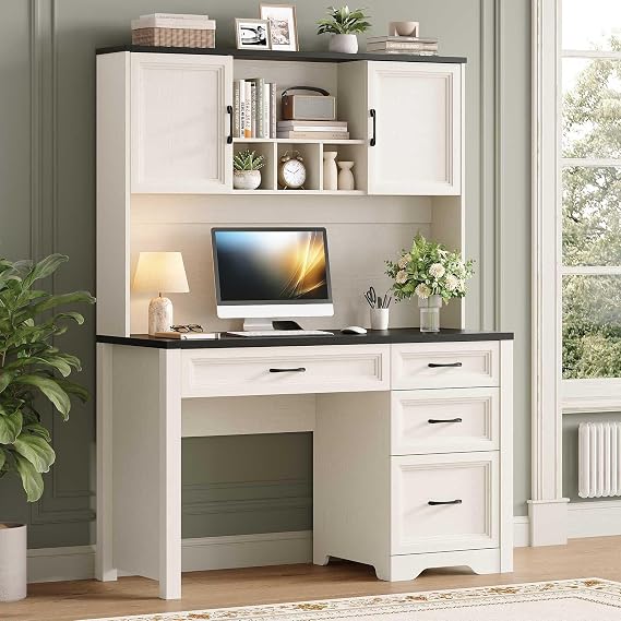 Farmhouse Desk with Hutch