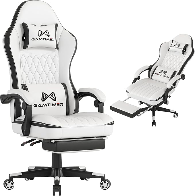 Ergonomic Gaming Chair with Footrest & Lumbar Support