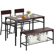 4-Person Dining Set with Bench