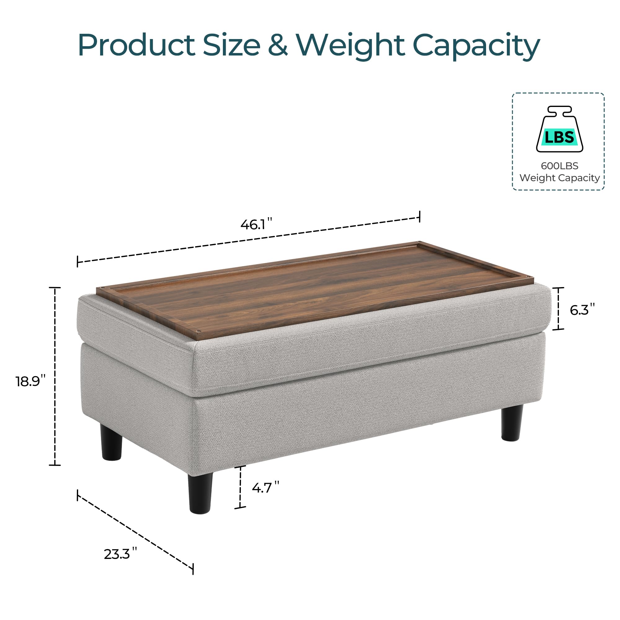 Storage Ottoman Bench with Lid