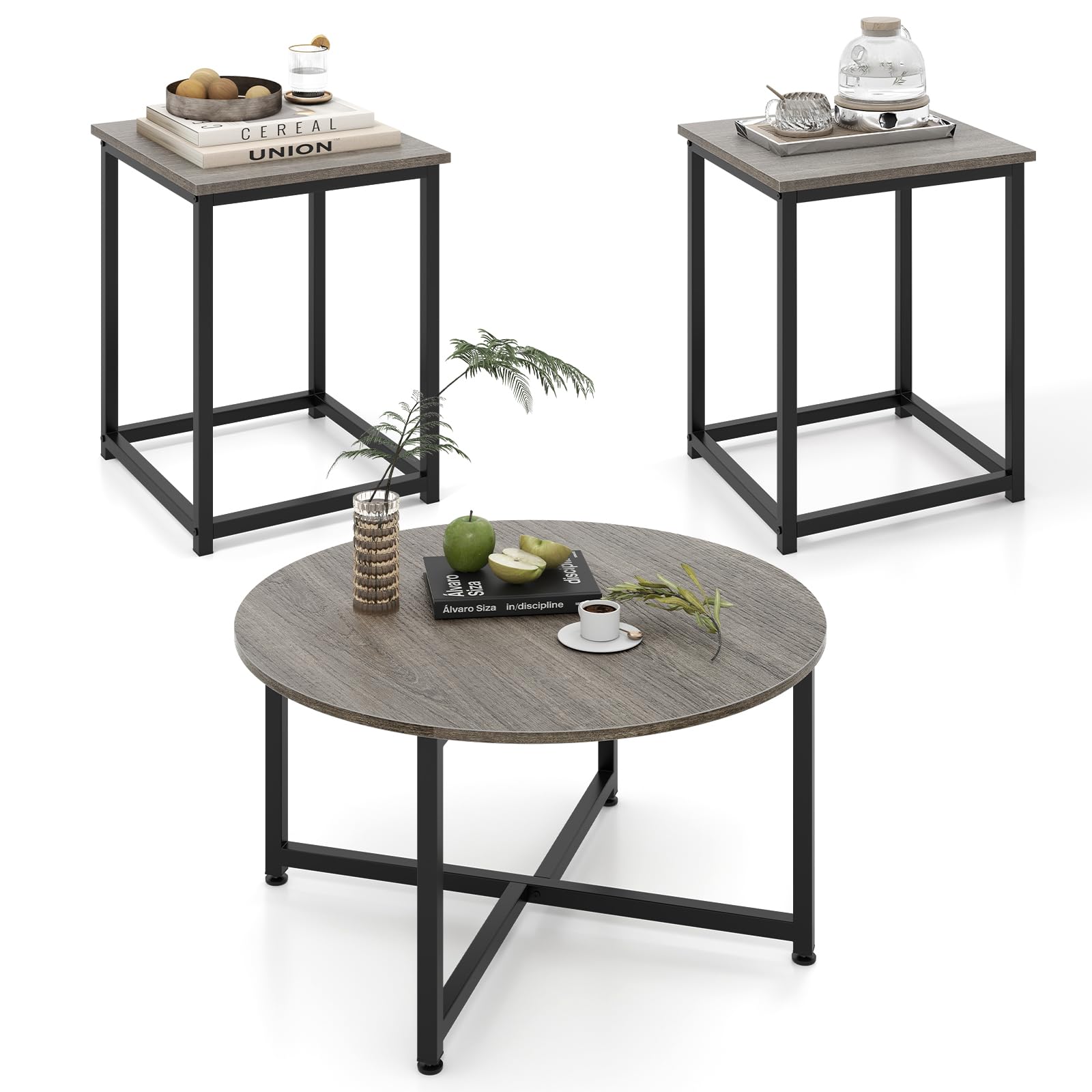 3-Piece Farmhouse Nesting Table Set