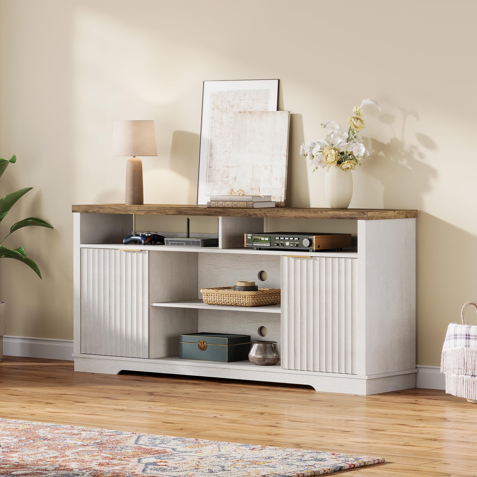 Farmhouse TV Stand for TVs Up to 65"