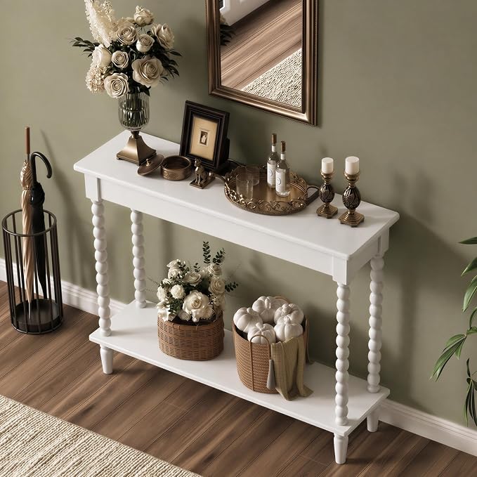 Green Bobbin Console Table