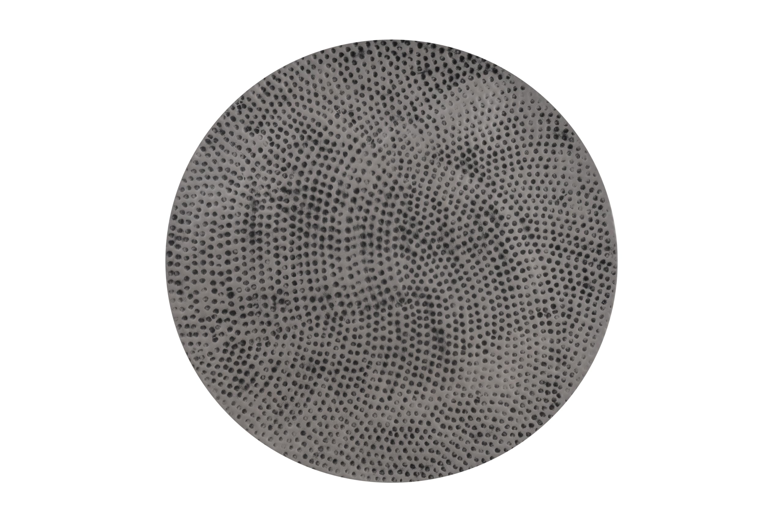 Round Aluminum Drum Coffee Table with Storage