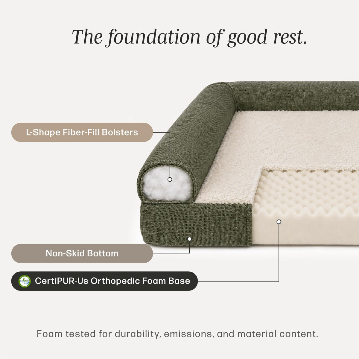 Orthopedic Chaise Dog Bed