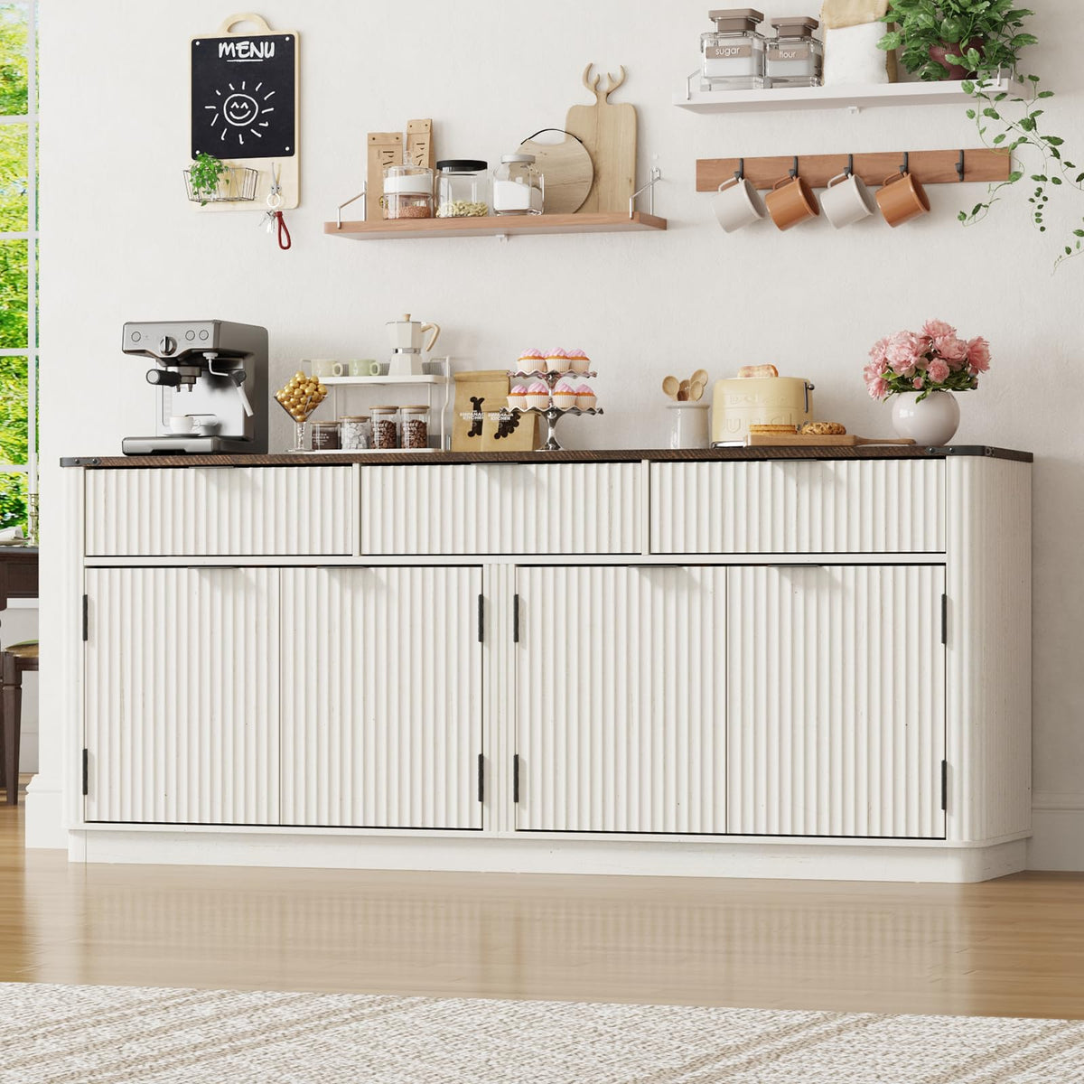 Fluted Sideboard with Drawers