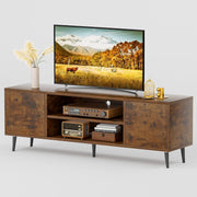 Mid-Century Modern TV Stand with Storage Cabinets