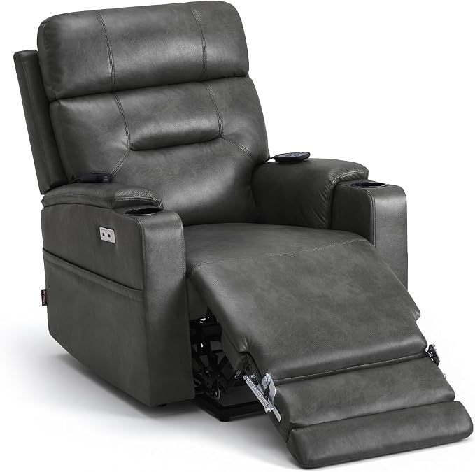 Blue Dual Motor Power Lift Recliner