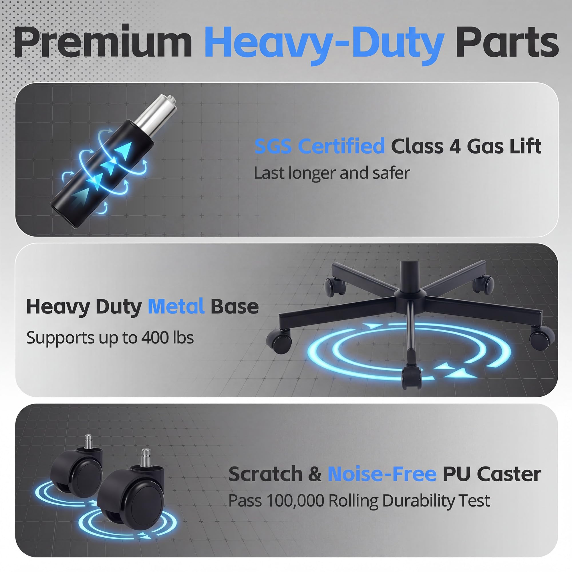 Ergonomic Gaming Chair with Footrest & Lumbar Support