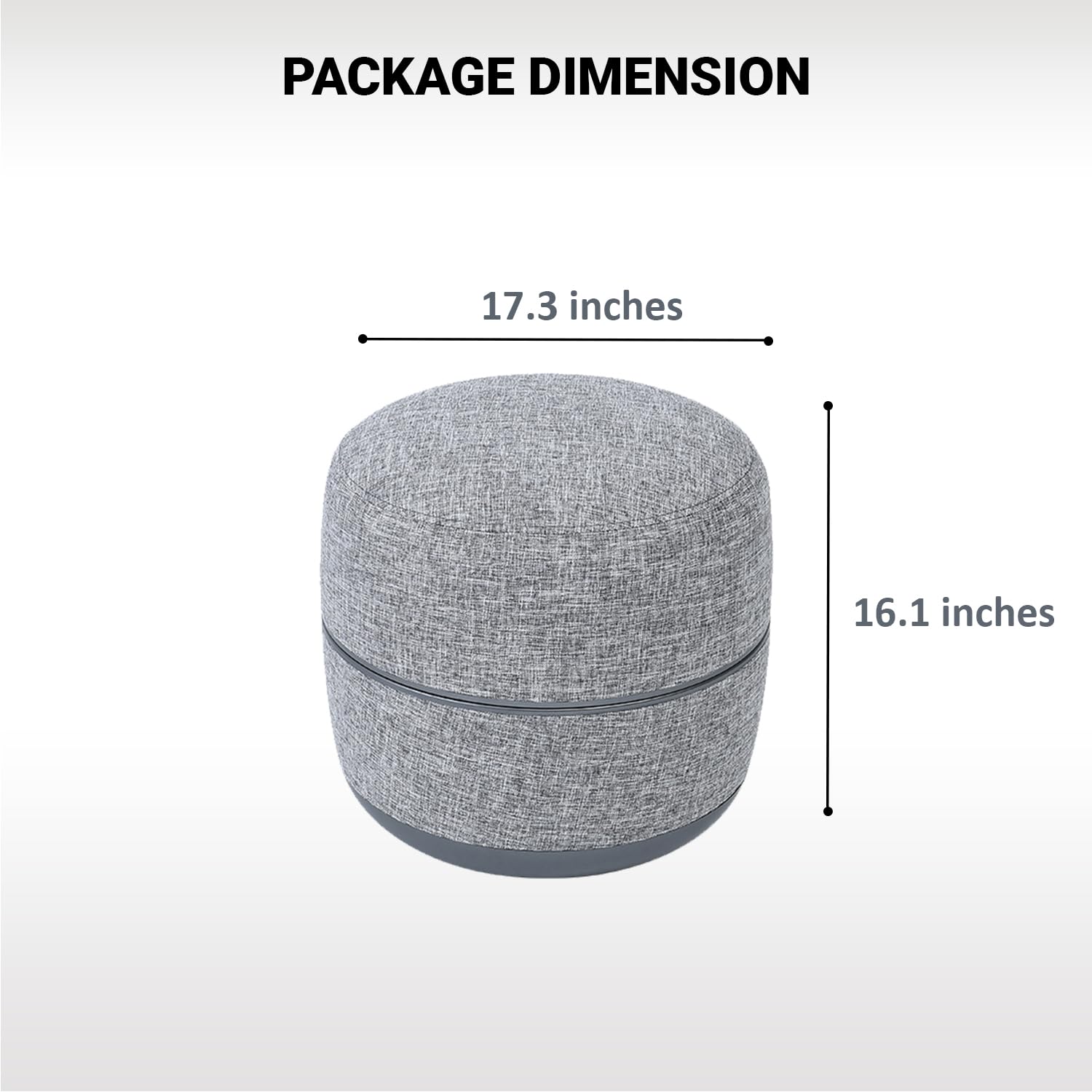 Ottoman Foot Massager by Ottossage, Massaging Ottoman with Removable Lid provides Air Compression, Shiatsu kneading, intense vibration and heat therapy. Extra Powerful with upgraded li-ion battery.