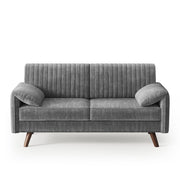 Chenille Loveseat Sofa with Padded Arms