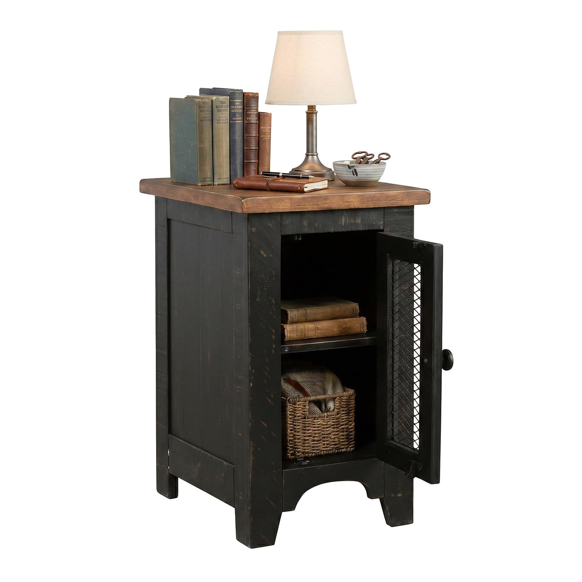 Farmhouse Storage End Table