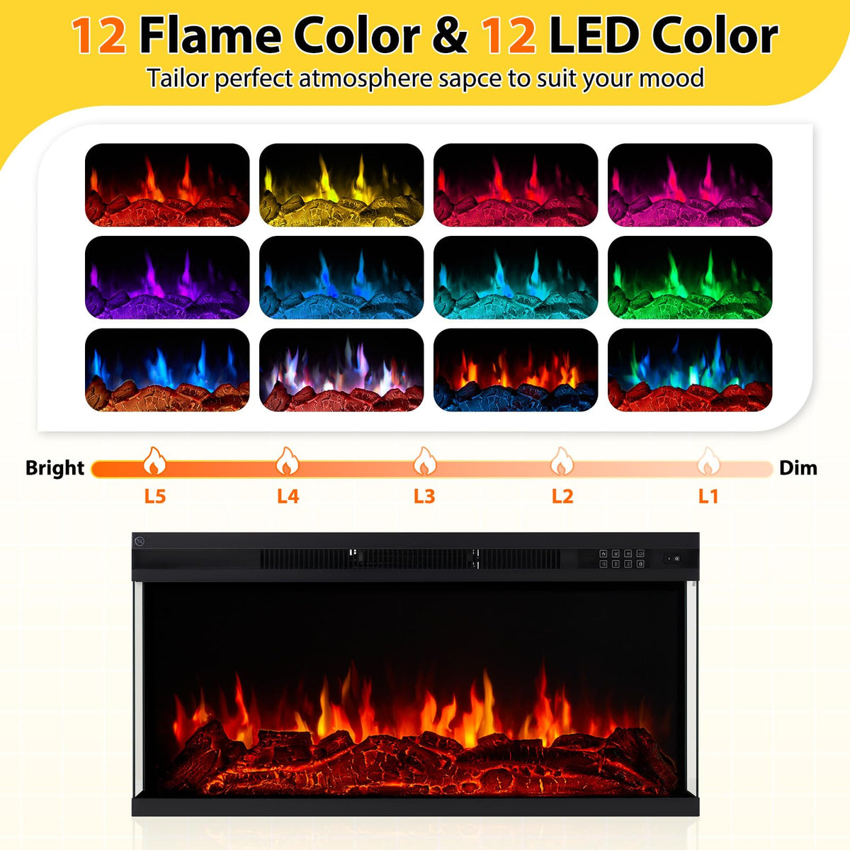 White Fireplace TV Stand