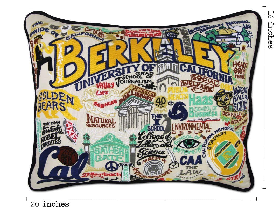 Catstudio UC Berkeley Golden Bears Hand Embroidered Throw Pillow