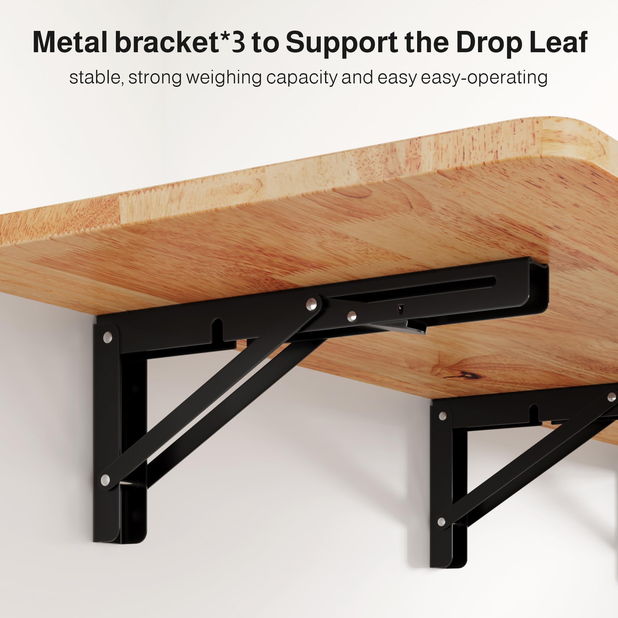 Kitchen Island with Drop Leaf, Storage Cabinet & Drawer