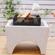 Loomdeen Table Top Firepit Mini Small Safer Burning Wood Pellet Fire Pit