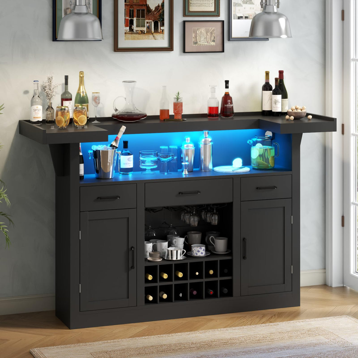 LED Wine Bar Cabinet