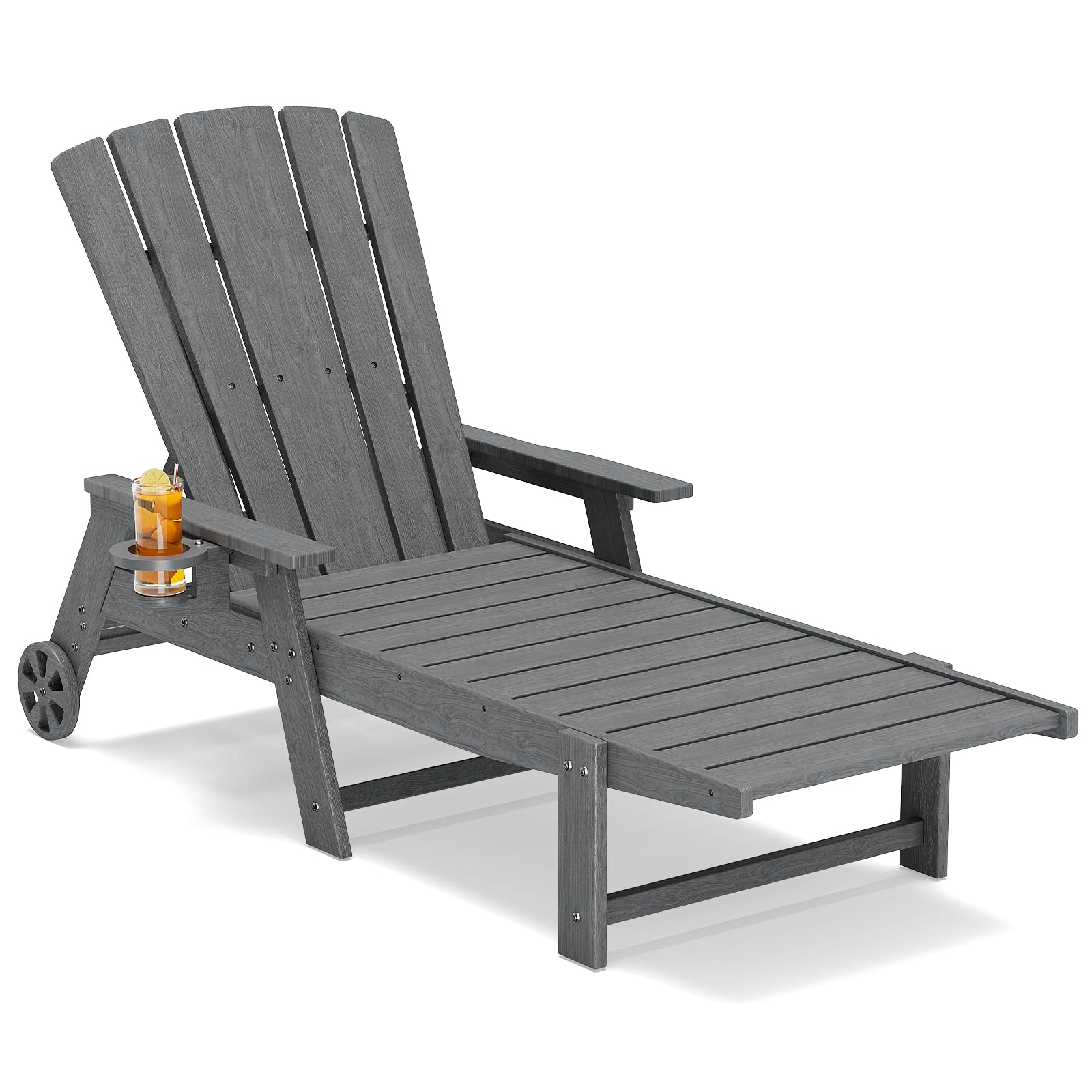 HDPE Adjustable Outdoor Chaise Lounge Chair