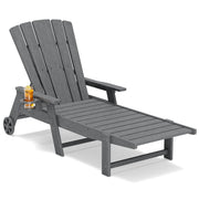 HDPE Adjustable Outdoor Chaise Lounge Chair