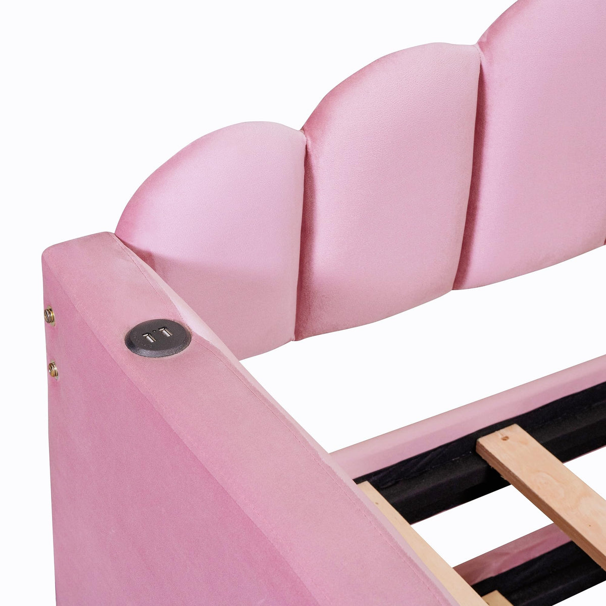 Merax Twin Daybed with Trundle, Upholstered Velvet Sofa Bed with Storage