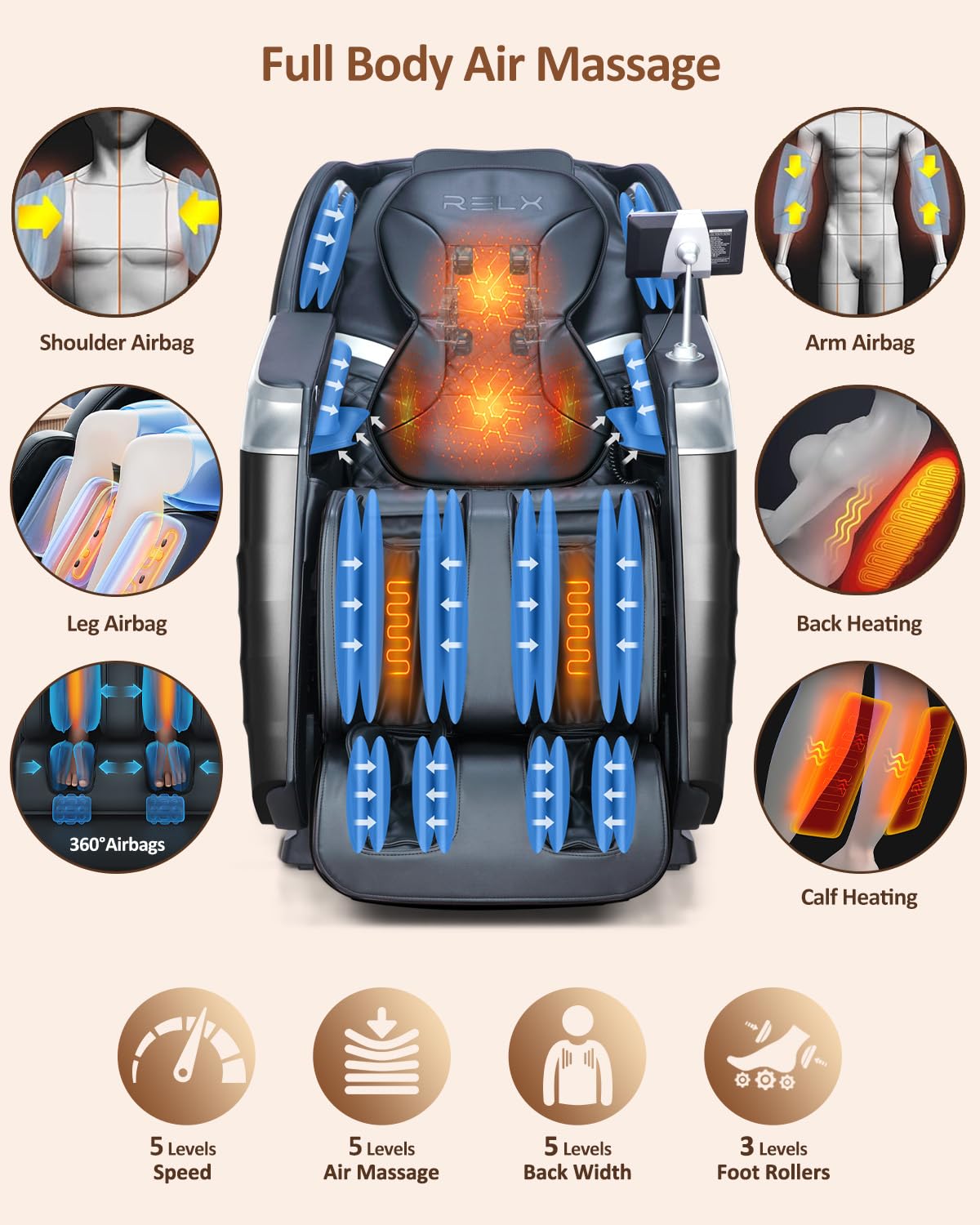 Full Body Zero Gravity SL-Track Massage Chair