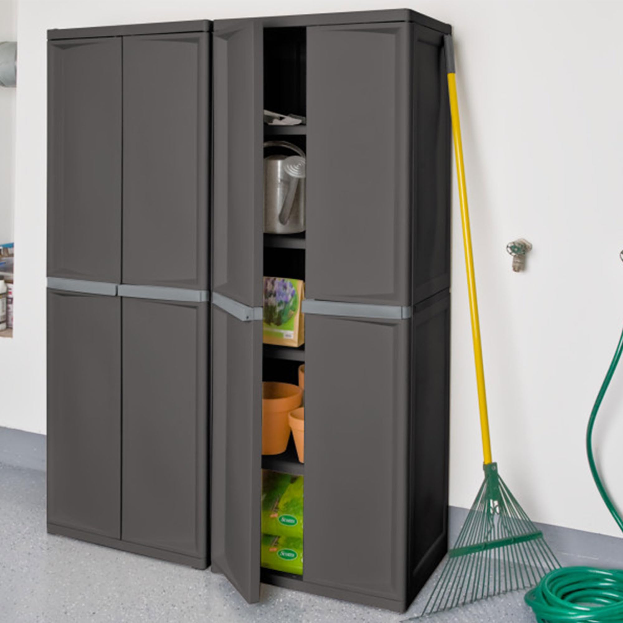 4-Shelf Plastic Storage Cabinet